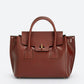 RUTH Leather Top Handle Bag - Bordo
