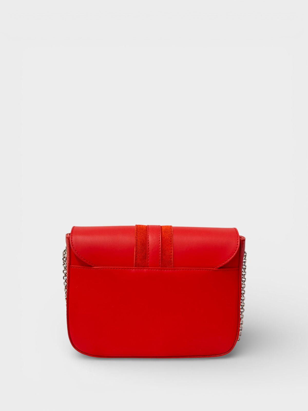 Leather Top Handle Bag 3521 - Red