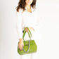 FANIA Leather Shoulder Bag - Aloe