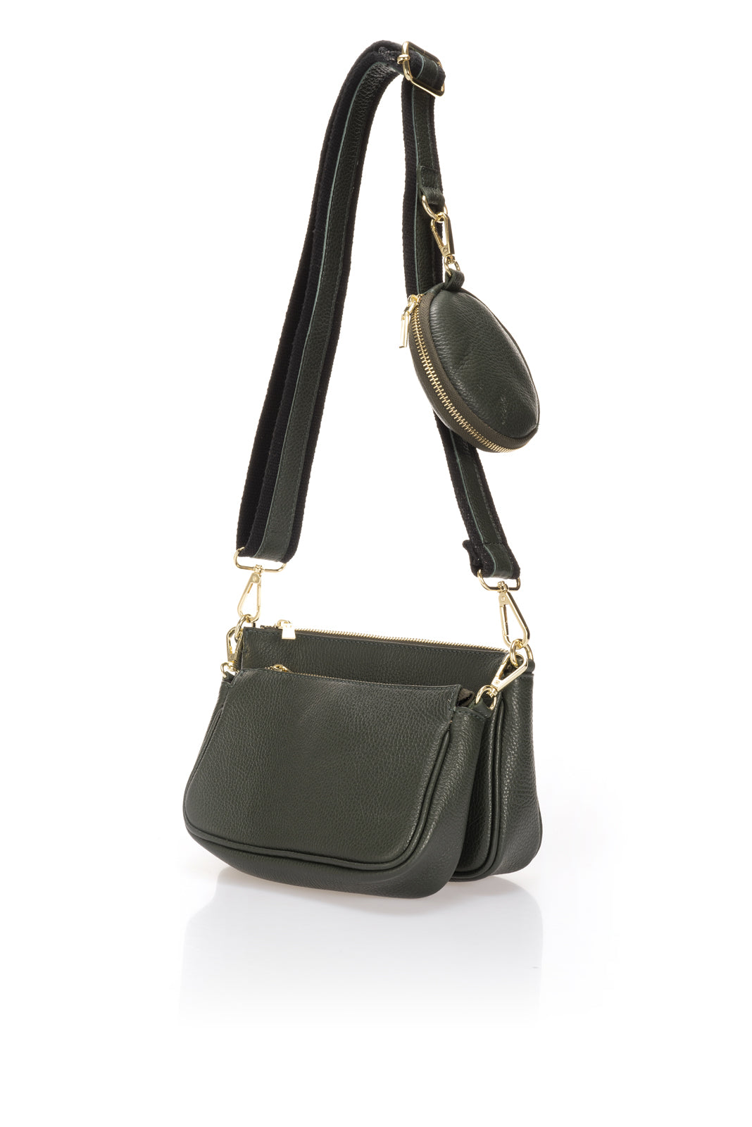 Leather Shoulder Bag 4589 - Green