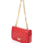 Leather Crossbody Bag 6810 - Red