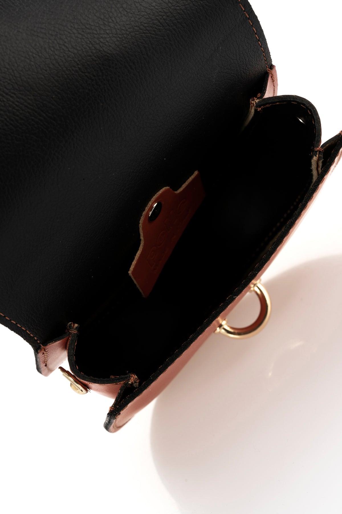 Leather Shoulder Bag 3241 - Orange
