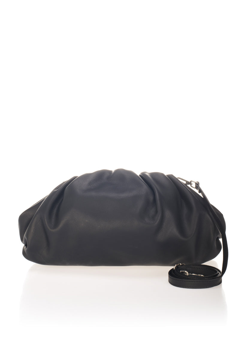 Leather Crossbody Bag 5634 - Black