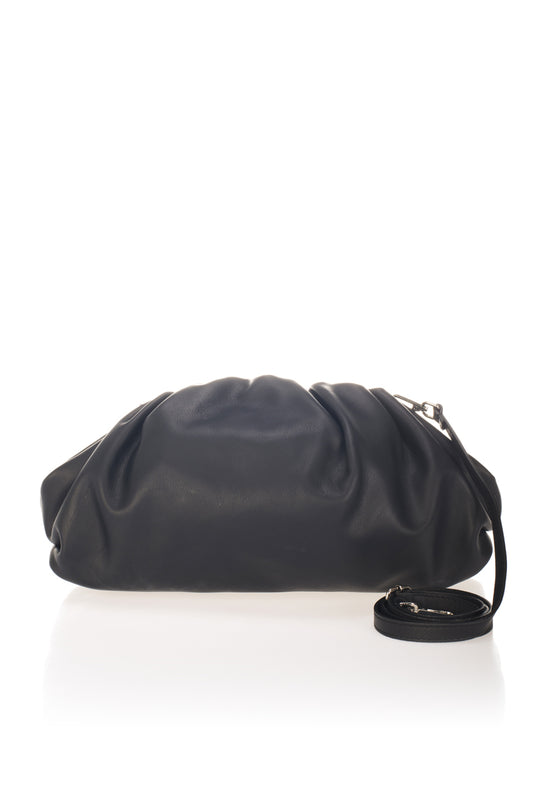 Leather Crossbody Bag 5634 - Black