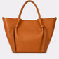 GIADA Leather Top Handle Bag - Cognac