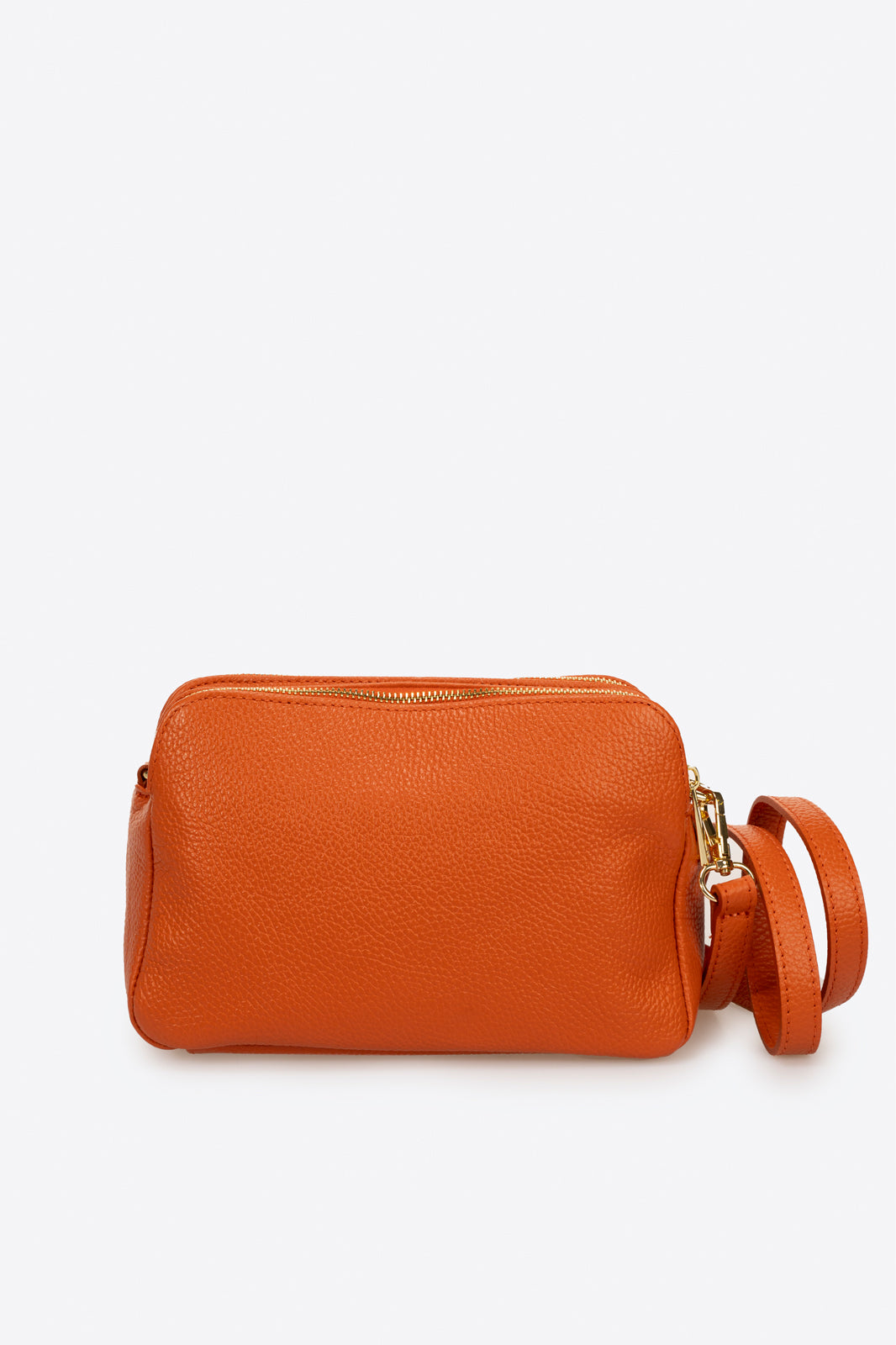 Leather Crossbody Bag 4022 - Arancio