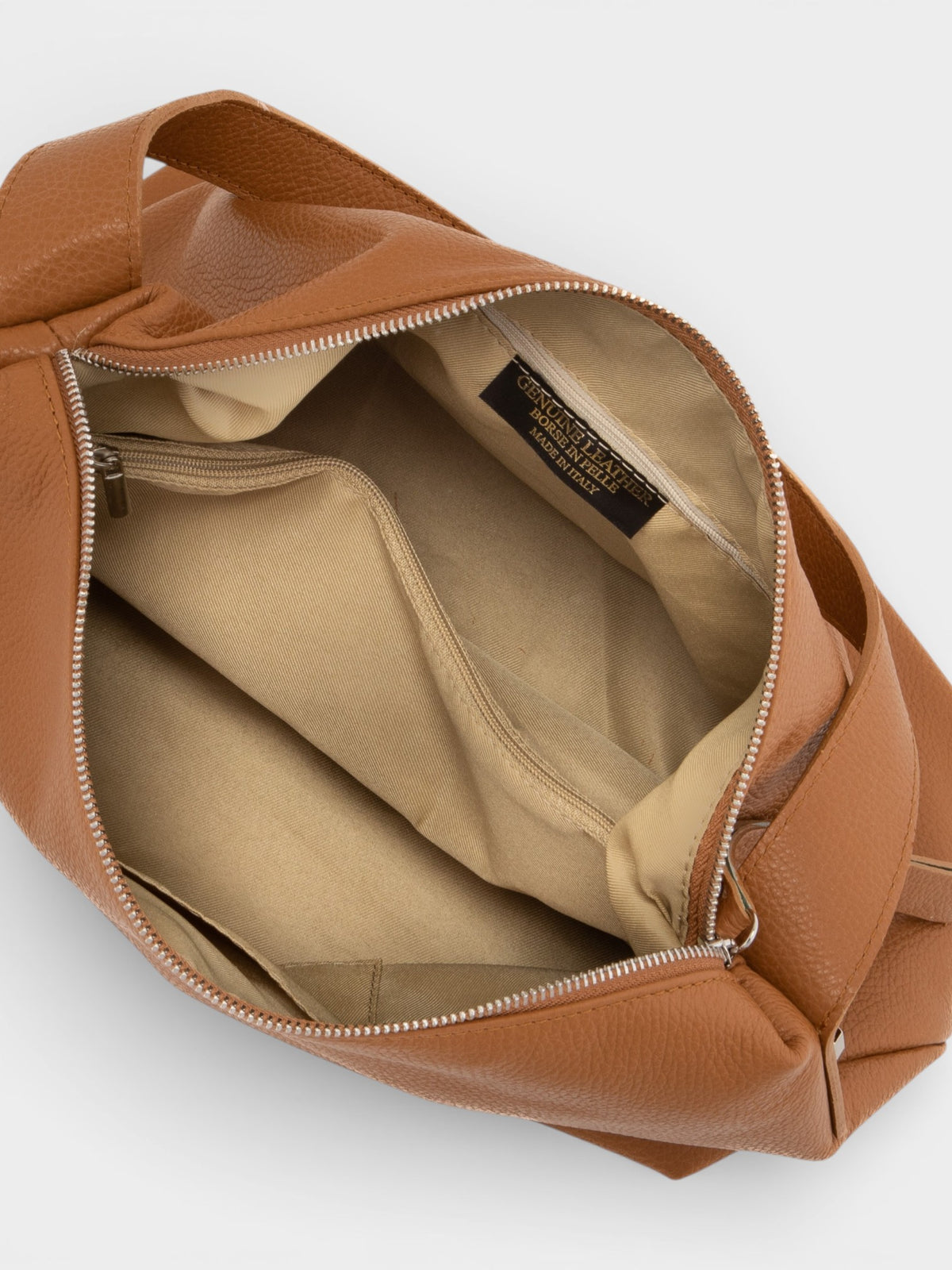 Leather Backpack 1076 - Camel + Menta