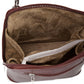 Leather Crossbody Bag 8016 - Brown