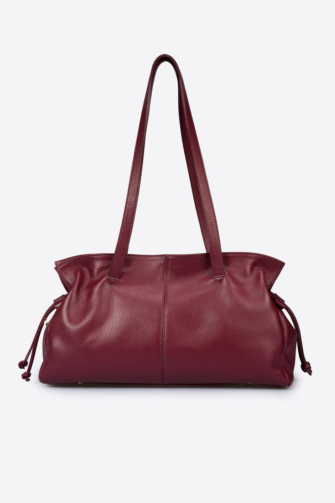 SAMANTHA Leather Top Handle Bag - Bordo