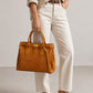 SAGE Leather Top Handle Bag - Cuoio