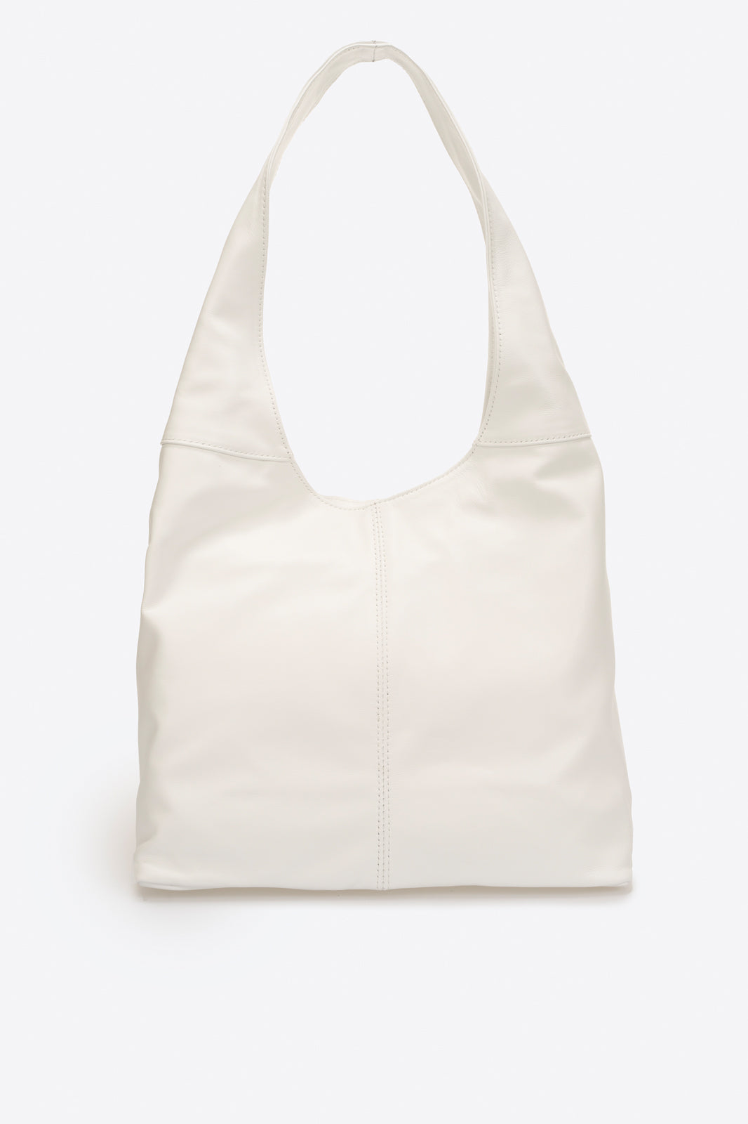 Leather Shoulder Bag 6933 - White