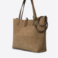 MABEL Leather Tote Bag - Taupe