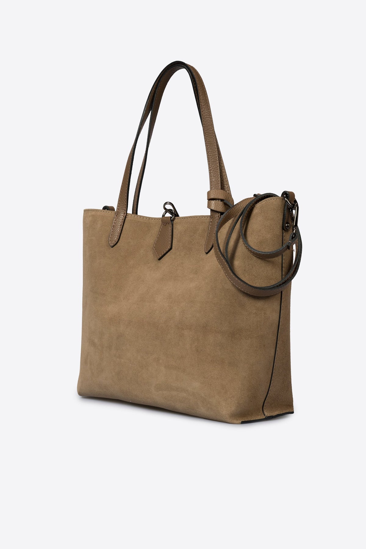 MABEL Leather Tote Bag - Taupe