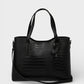 Leather Top Handle Bag 2521 - Black