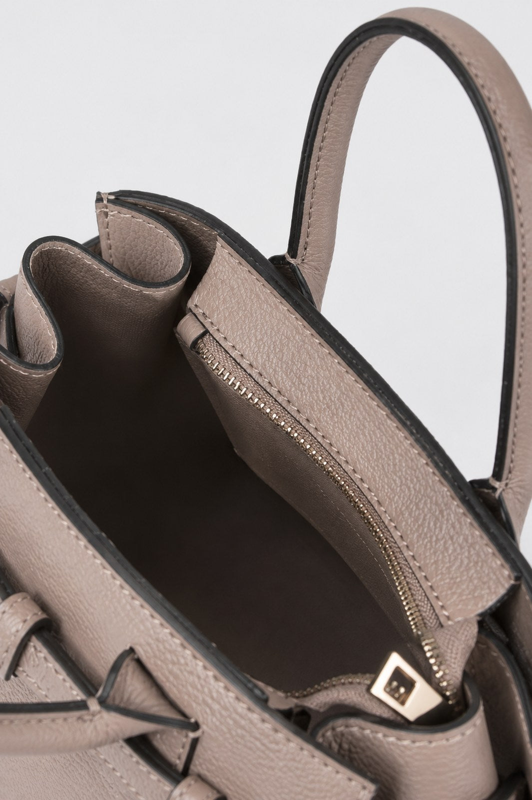 LIESEL Leather Top Handle Bag - Fango