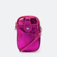 Leather Crossbody Bag 6951 - Fuxia
