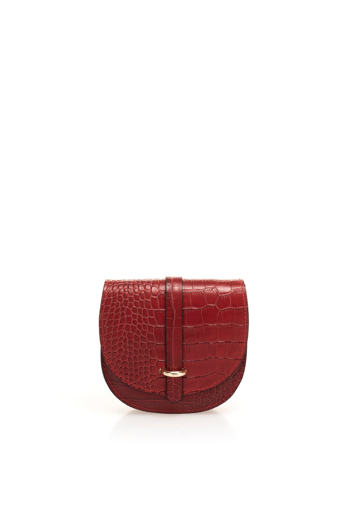 Leather Shoulder Bag 3241 - Bordo