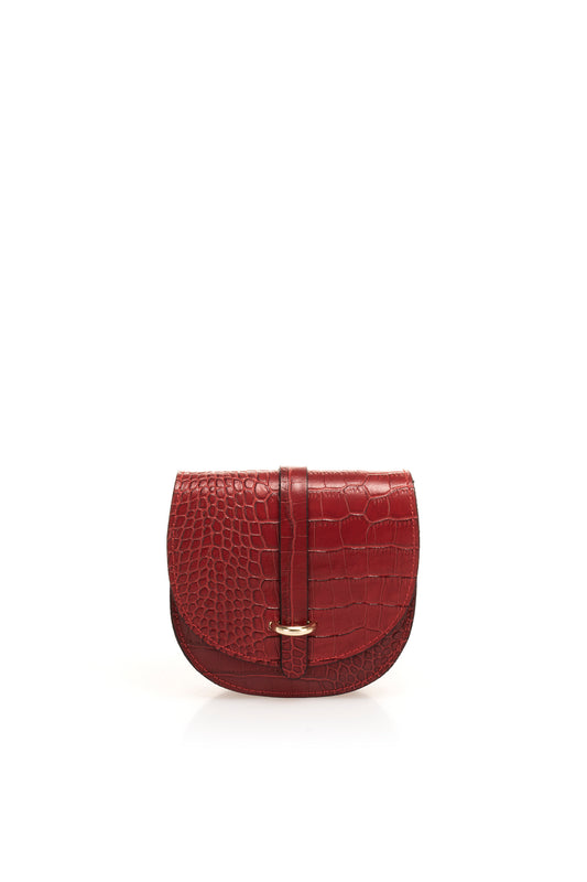 Leather Shoulder Bag 3241 - Bordo