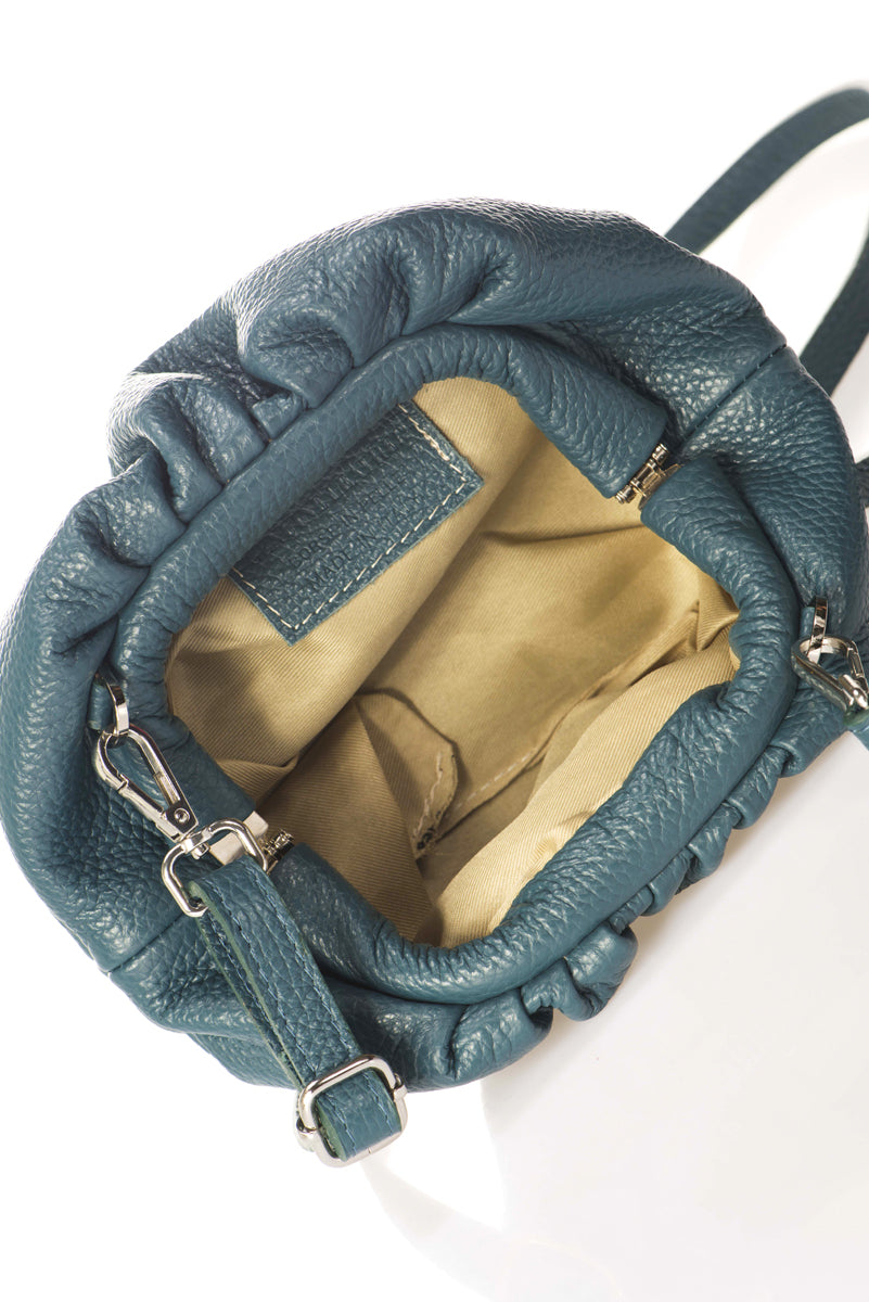Leather Crossbody Bag 3125 - Teal
