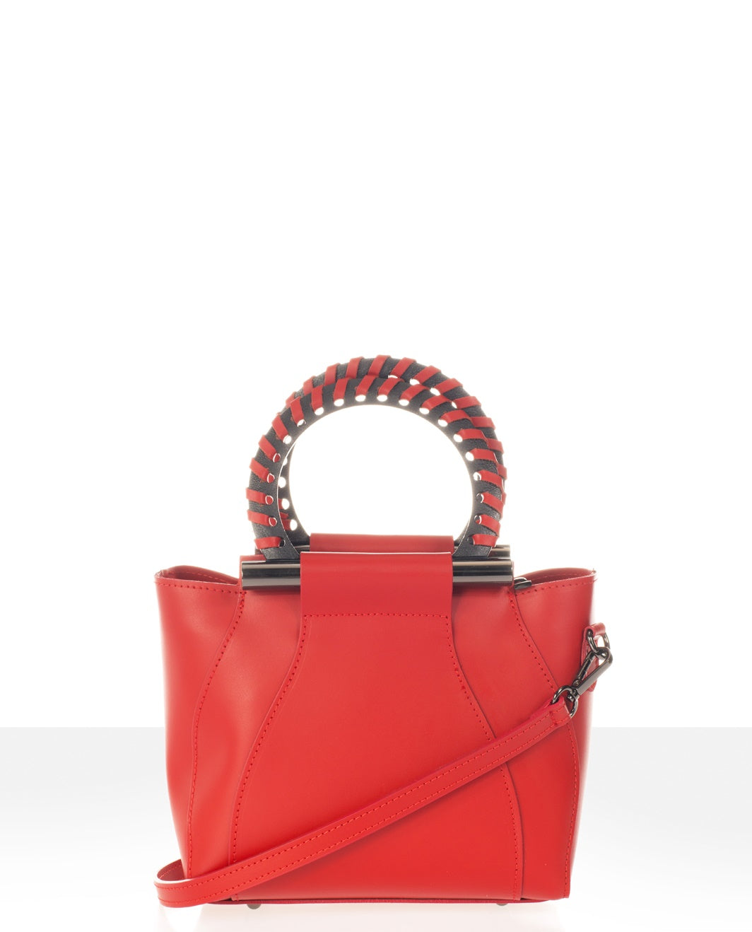 Leather Shoulder Bag 2257 - Red