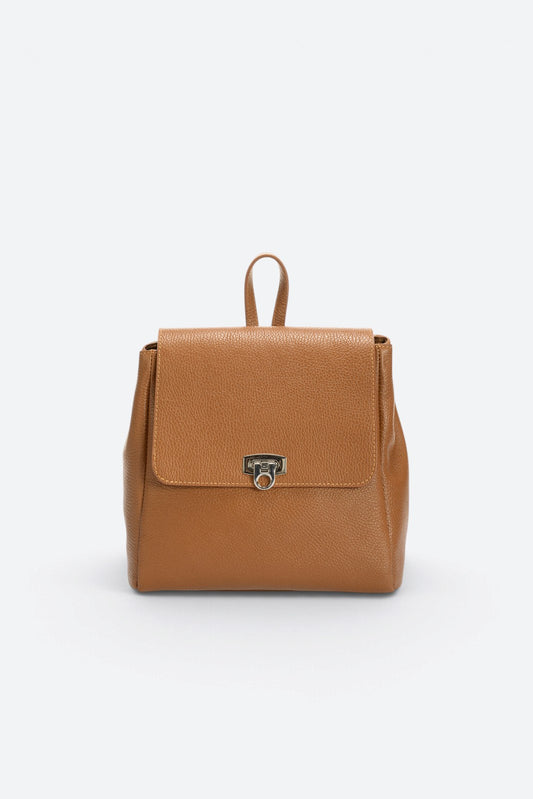 LYRA Leather Backpack - Cuoio
