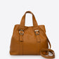 PIPER Leather Top Handle Bag - Cuoio