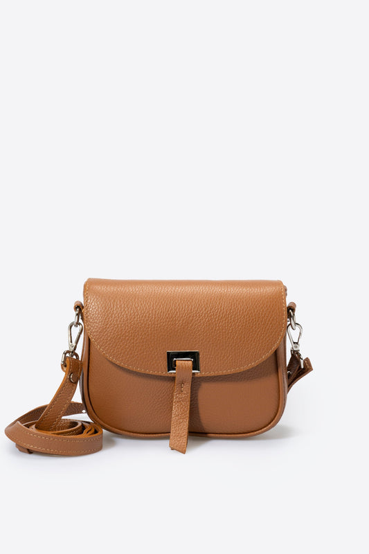 BELA Leather Crossbody Bag - Cuoio