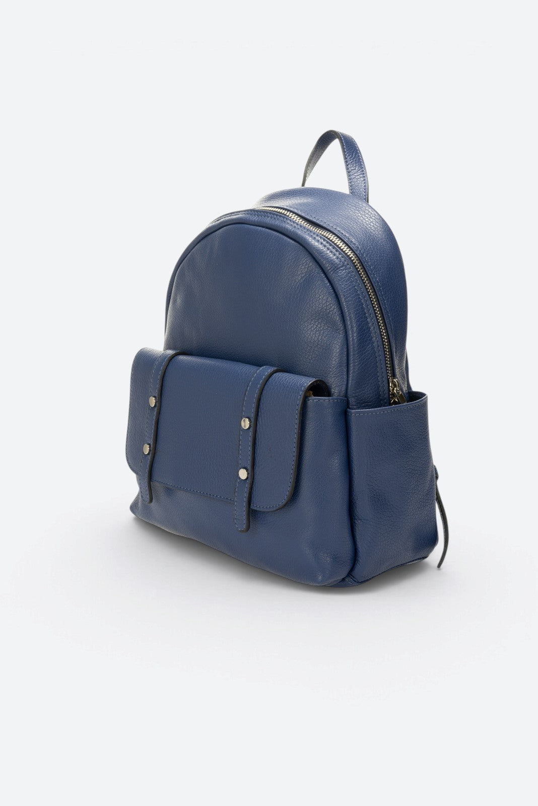 MALIKA Leather Backpack - Blue