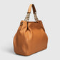 HELEN Leather Shoulder Bag - Cuoio