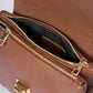 NORAH Leather Crossbody Bag - Brown