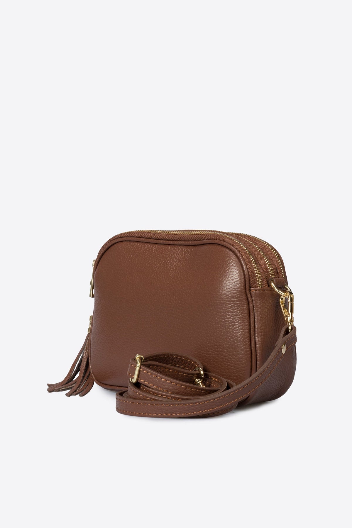 EBE Leather Crossbody Bag - Brown