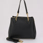 AURORA Leather Top Handle Bag - Black