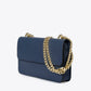 CALLIE Leather Crossbody Bag - Blue