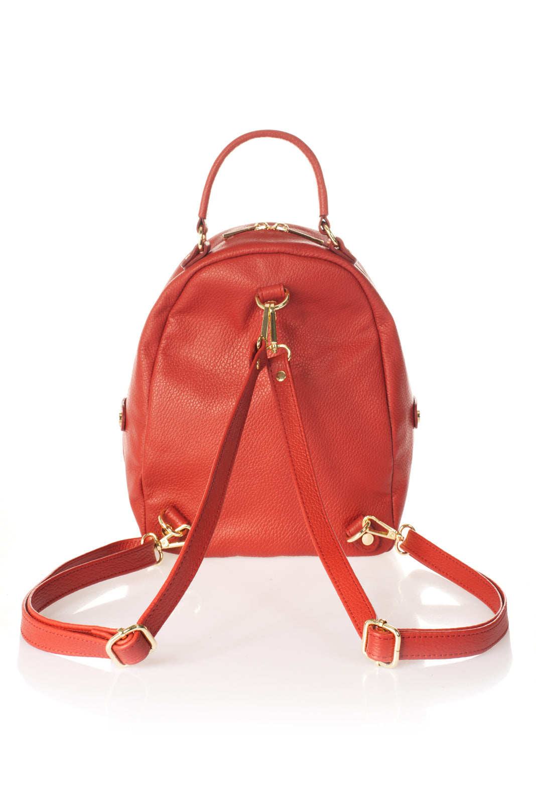 Leather Bucket Bag 5384 - Red