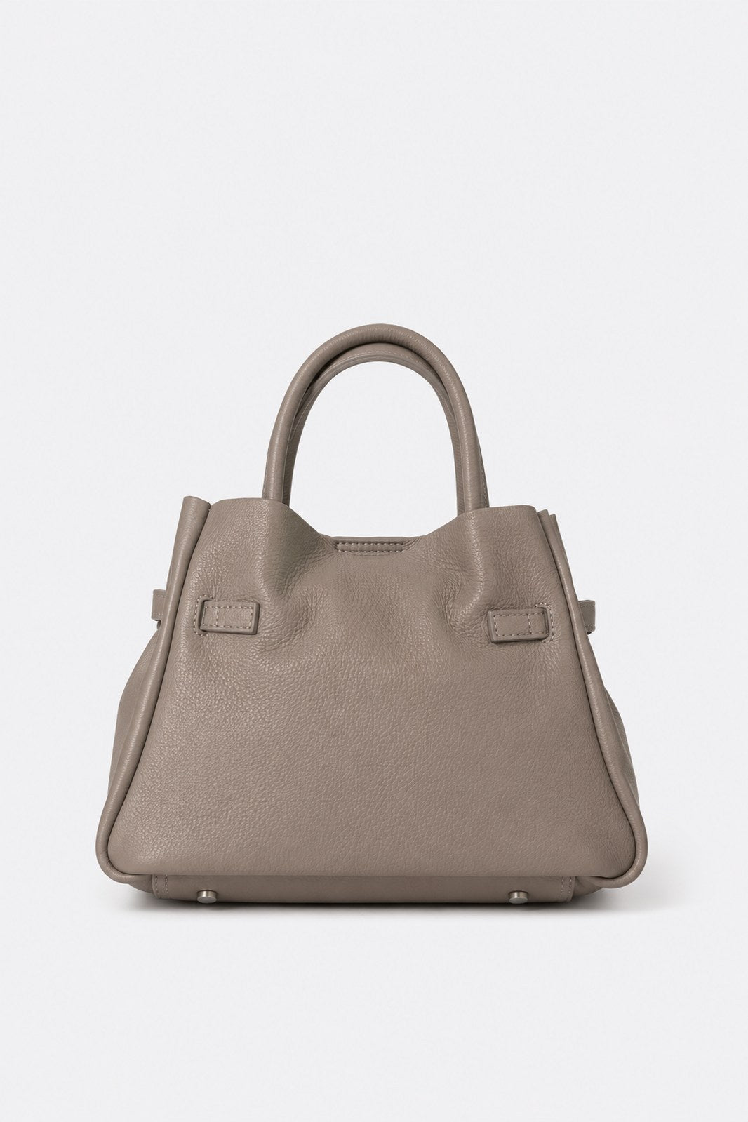 MIRANDA Leather Top Handle Bag - Fango