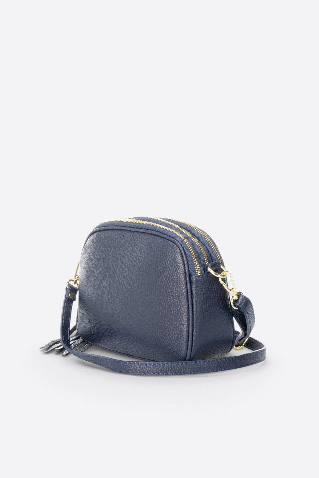 EBE Leather Crossbody Bag - Navy