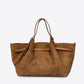 SOLENNE Leather Top Handle Bag - Cognac