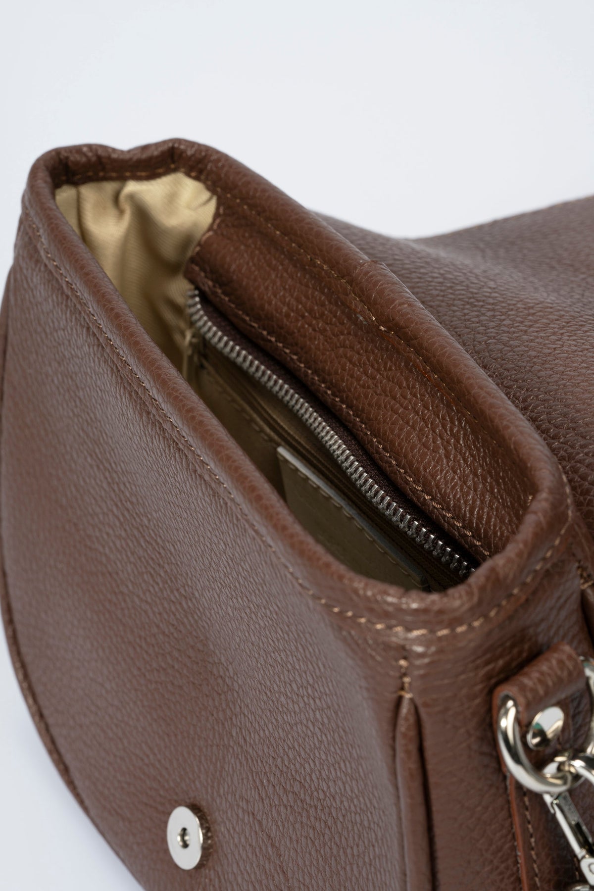 BELA Leather Crossbody Bag - Brown