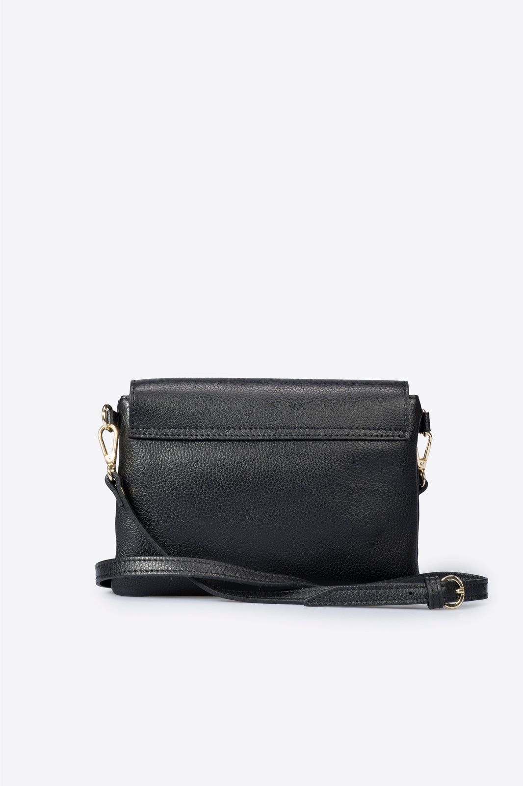 NORAH Leather Crossbody Bag - Black