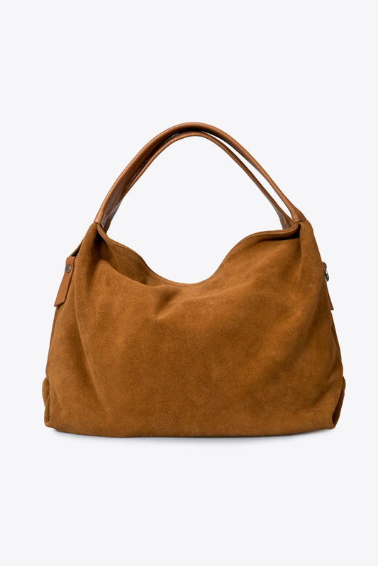 NOEMIE Leather Top Handle Bag - Cognac