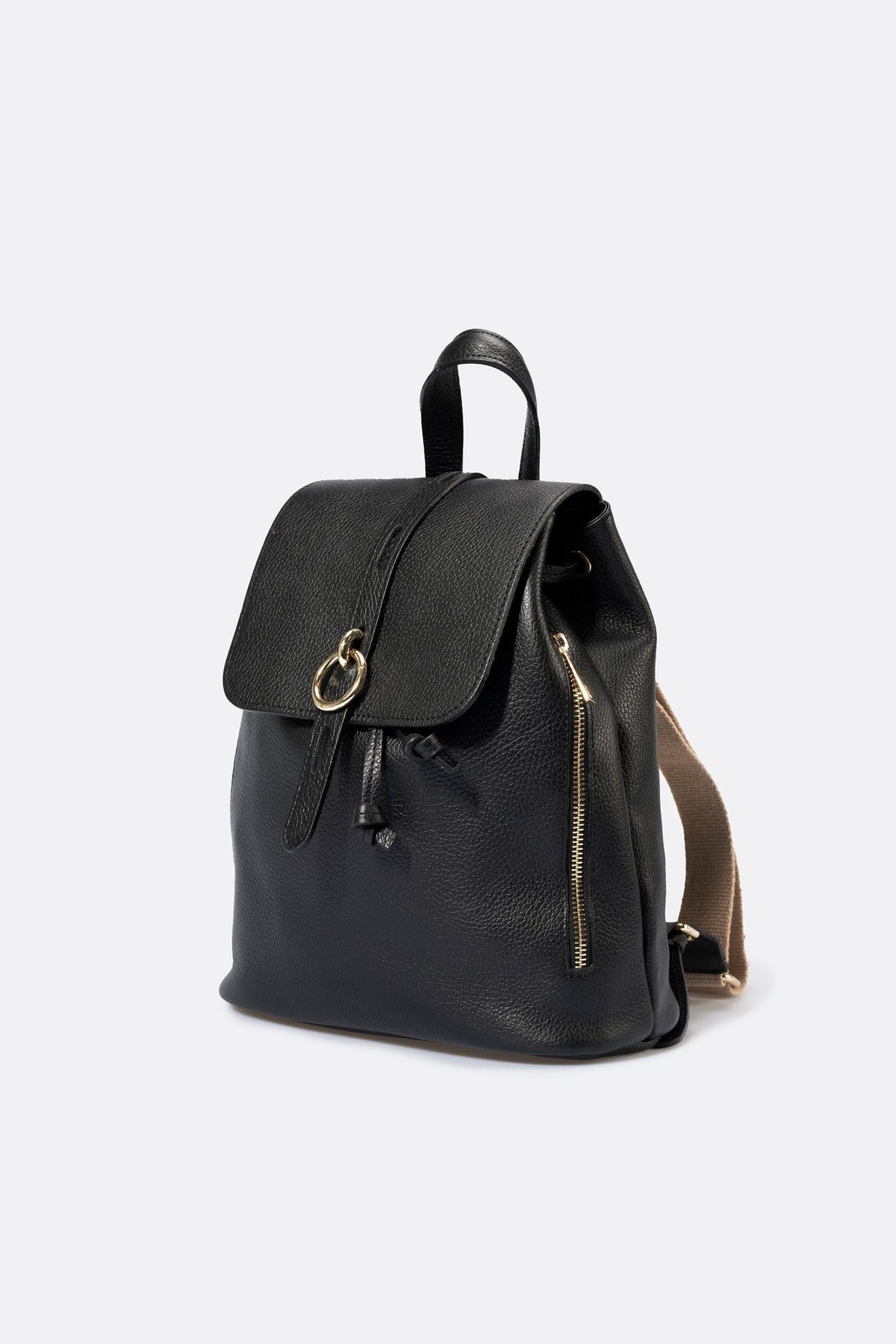 MAEVE Leather Backpack - Black