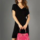 CAROLA Leather Top Handle Bag - Fuxia