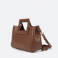 ANTHEA Leather Top Handle Bag - Brown
