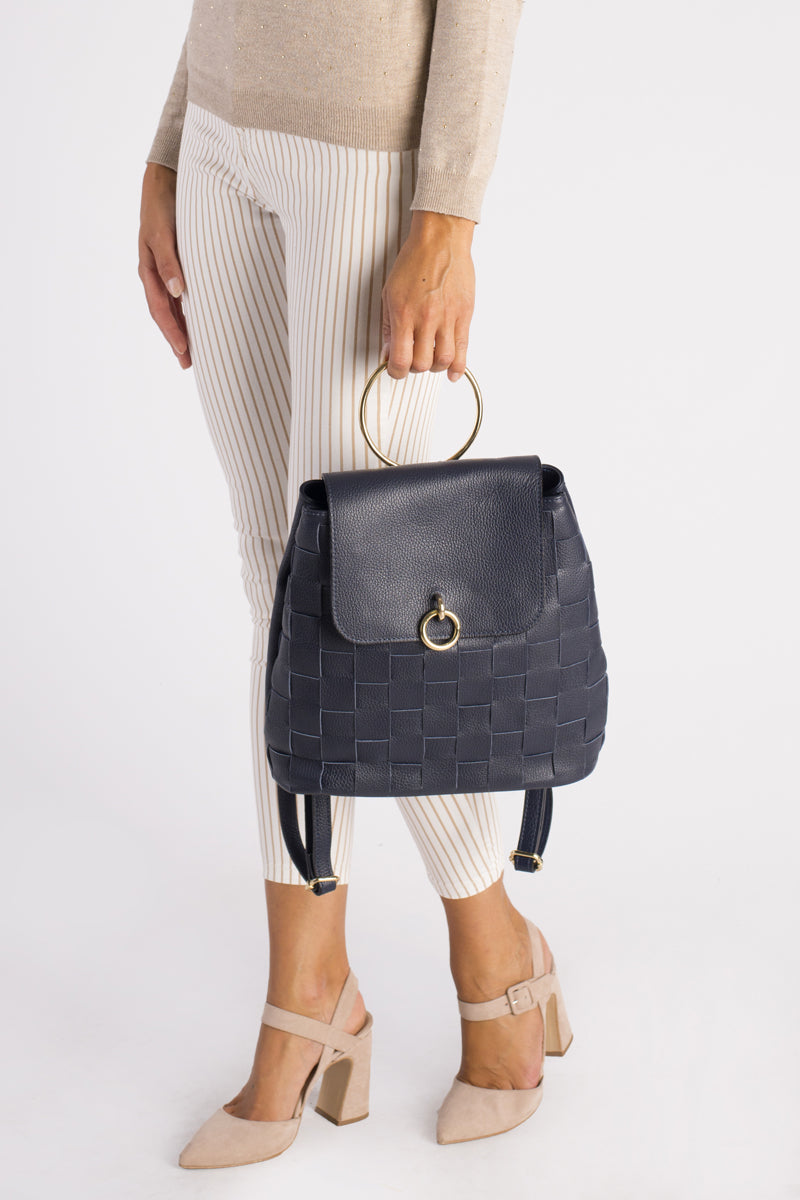 Leather Backpack 1985 - Blue