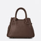 MIRANDA Leather Top Handle Bag - Brown