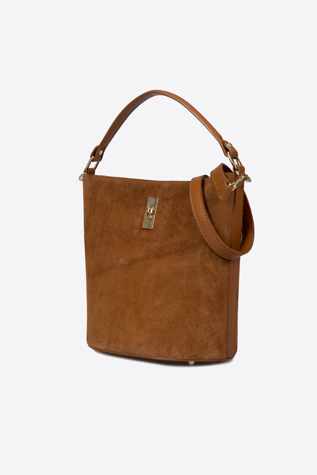 VERDIANA Leather Top Handle Bag - Cuoio