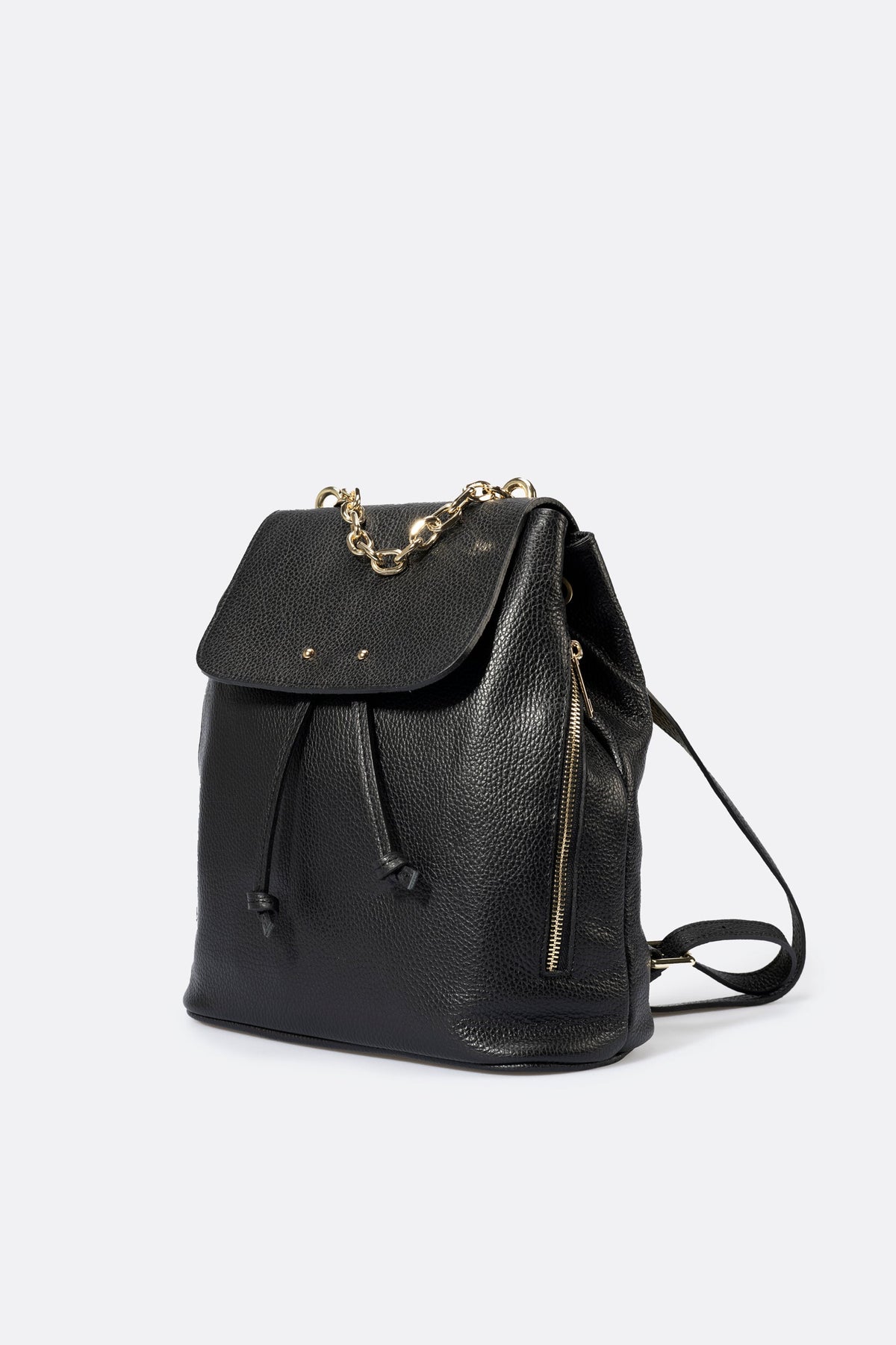 CORA Leather Backpack - Black