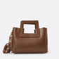 ANTHEA Leather Top Handle Bag - Brown
