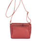 Leather Crossbody Bag 7069 - Bordo