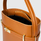 MYRTO Leather Top Handle Bag - Cognac